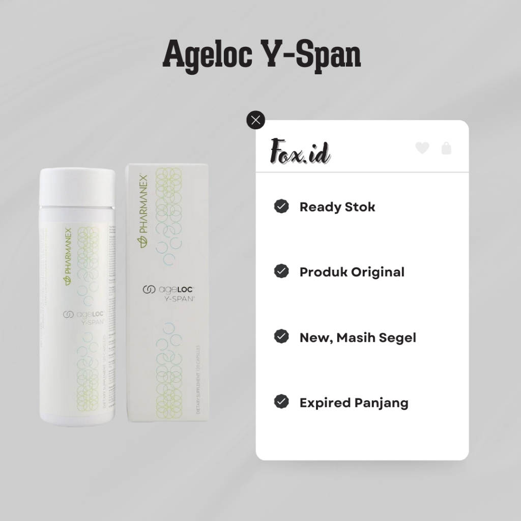 SUPLEMEN AWET MUDA ( YSPAN® YSPAN® Y-SPAN® ) ISI120 KAPSUL MENJAGA DARI DALAM