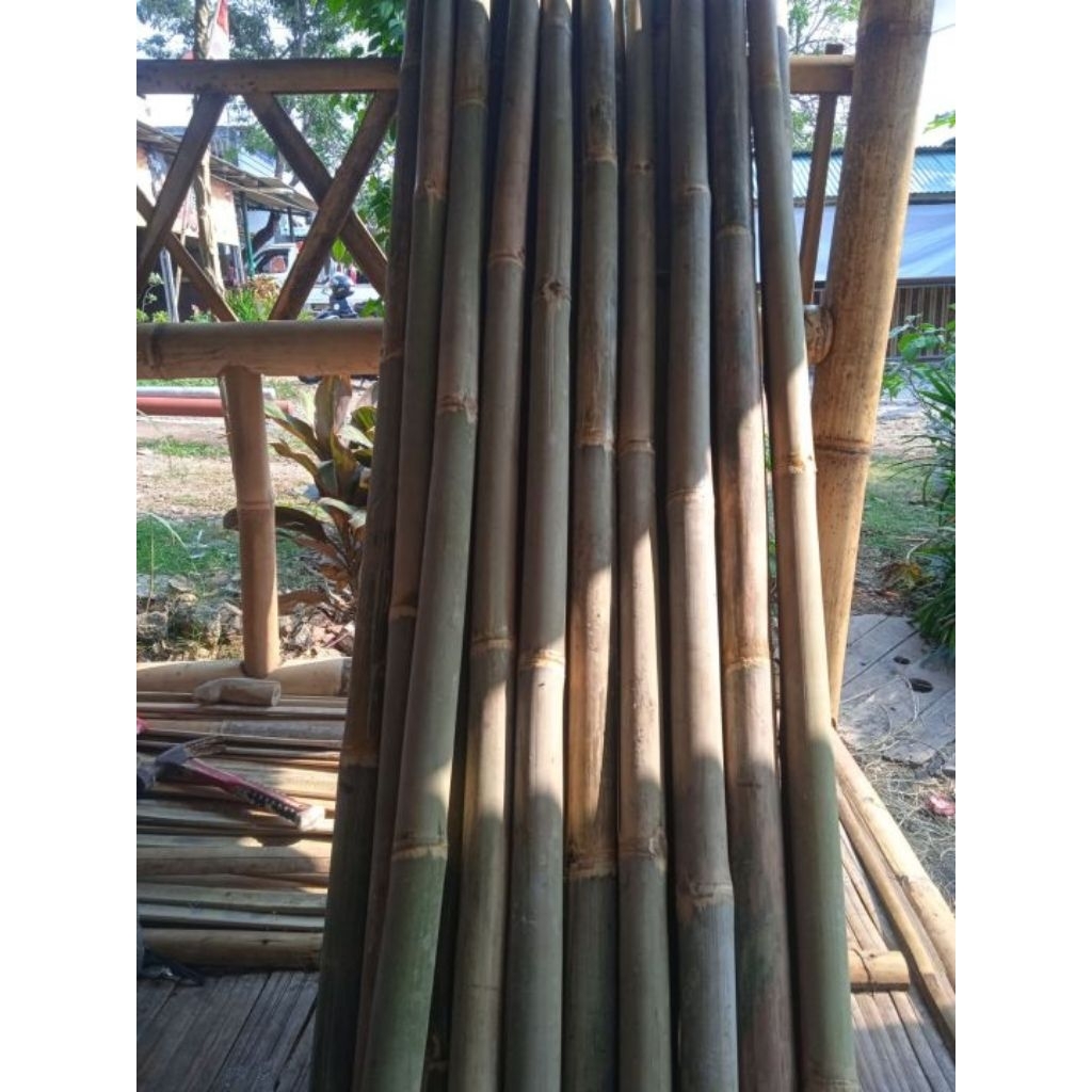 Bambu palang jemuran-tiang bendera mini