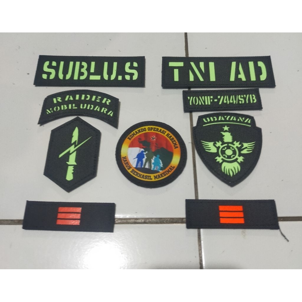 patch laser pdl habema papan nama laser TNI satgas