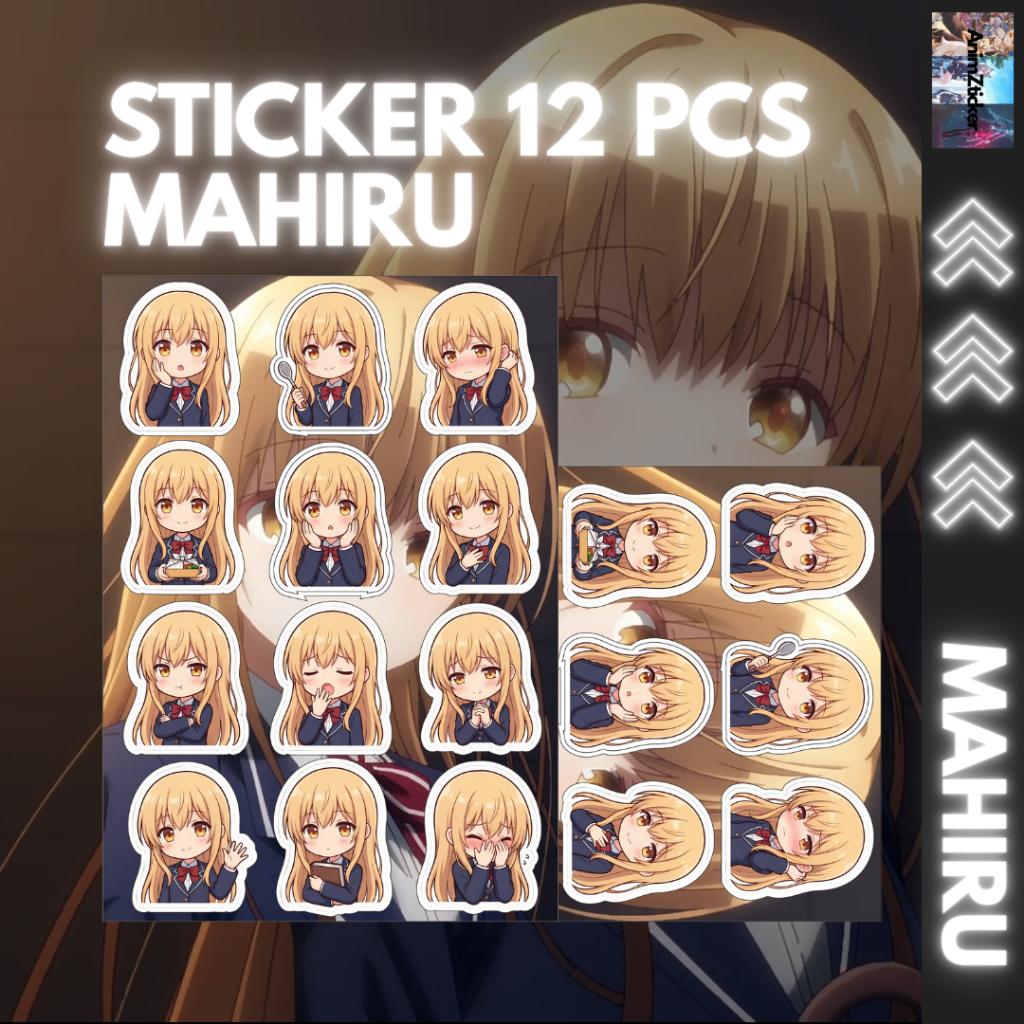 12 PCS STICKER "MAHIRU SHIINA" ANTI AIR