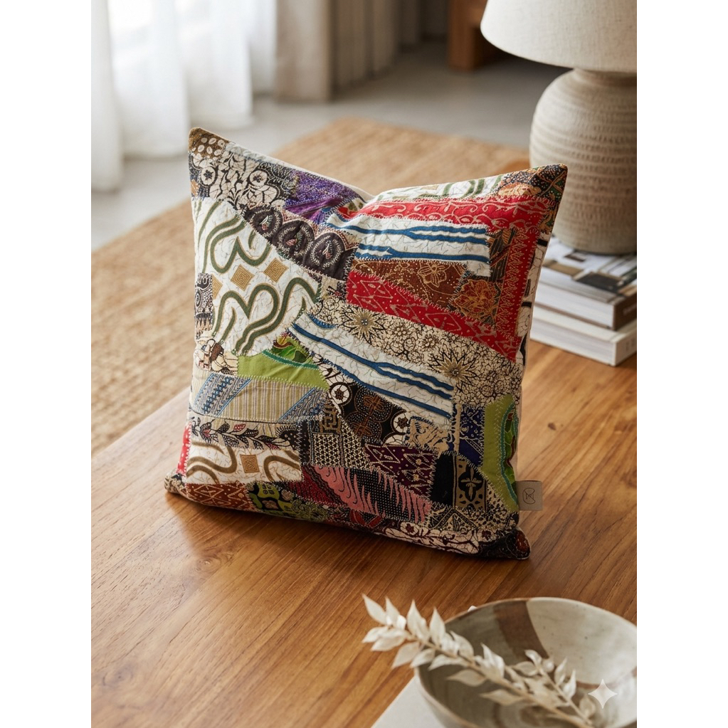 Sarung Bantal Sofa Motif Batik 46 × 46 cm