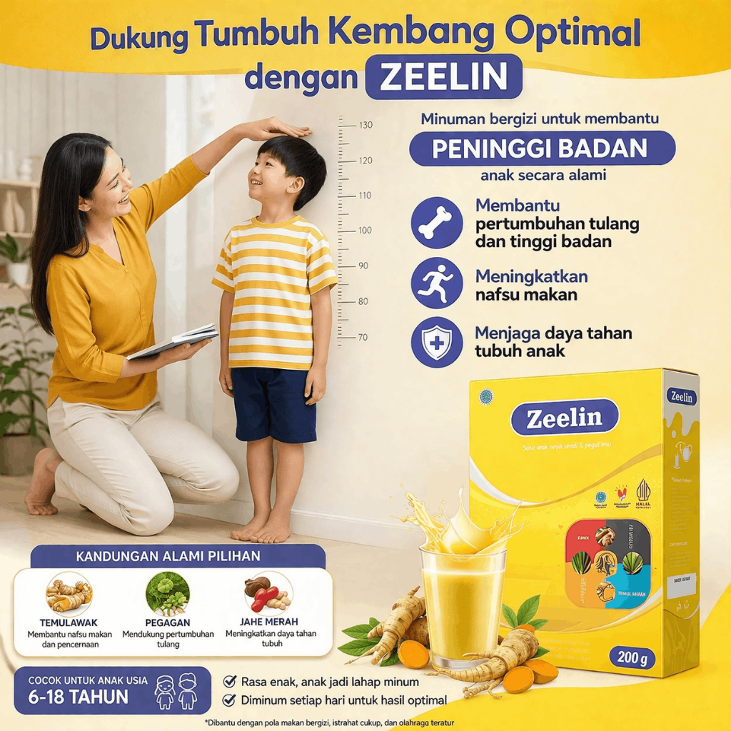 Susu ZEELIN Tingkatkan Tinggi Badan dan Nafsu Makan Anak 3-12 Tahun dari Susu Kambing Etawa