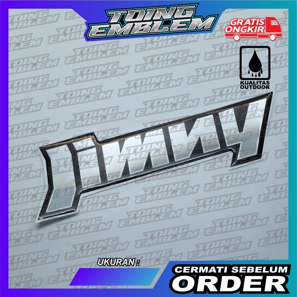 Emblem Suzuki jimny / emblem timbul suzuki jimny / sticker jimny - LAMA