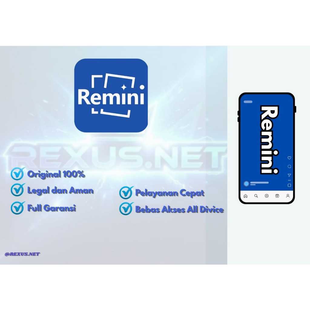 REMINI 100% PREMIUM 1 BULAN