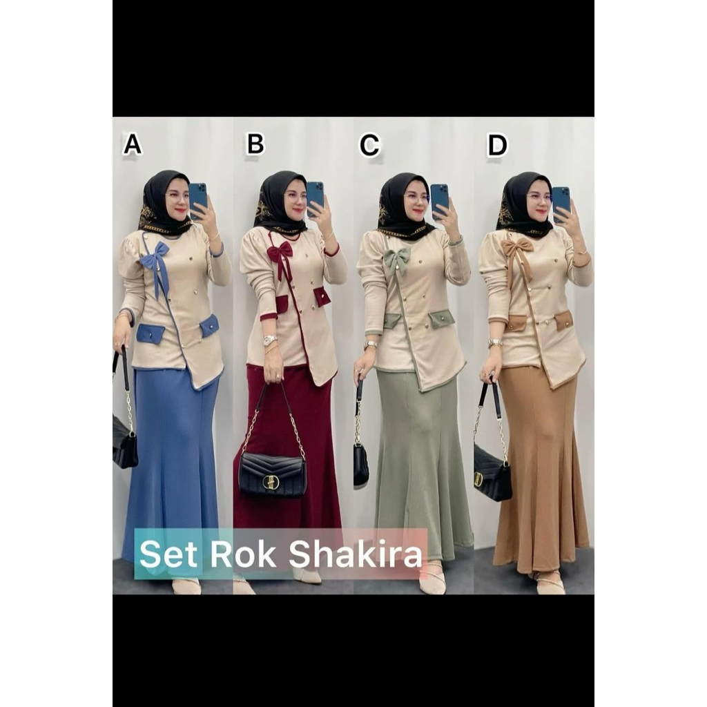 set rok Shakira fashion wanita premium ori