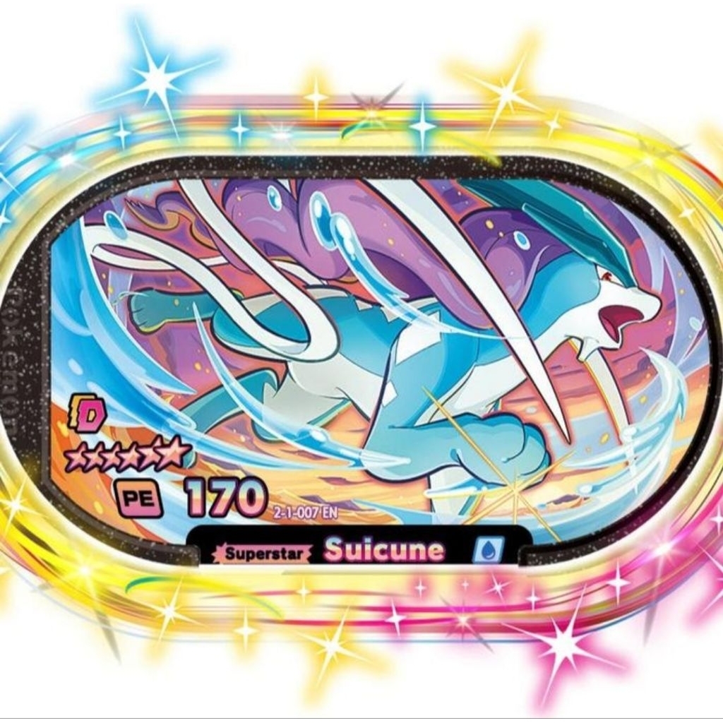 Pokemon Mezastar SUICUNE ORI 100%
