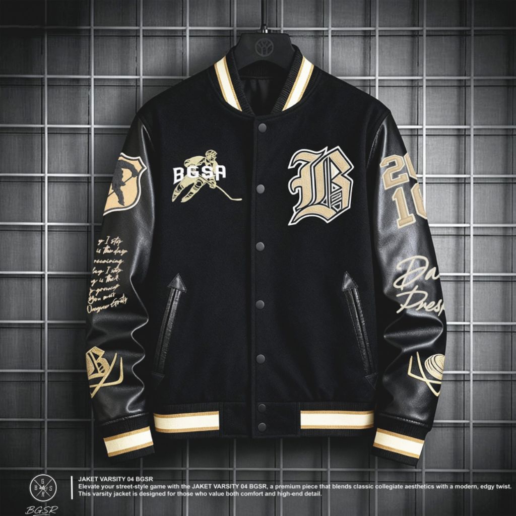 JAKET BASEBALL VARSITY FULL BORDIR BRANDED ZADE SUPPLY ~ jaket pria