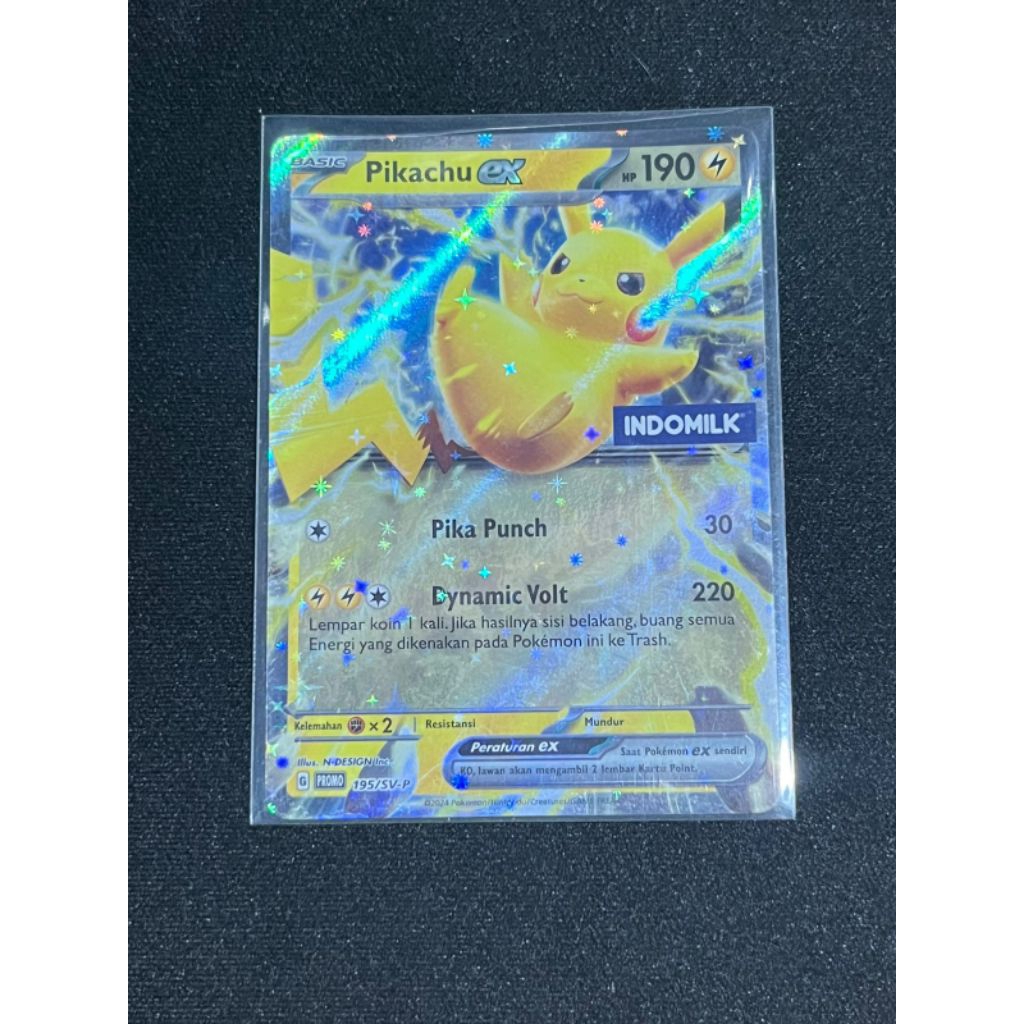 Pikachu Promo Indomilk Holo Kartu Pokemon TCG