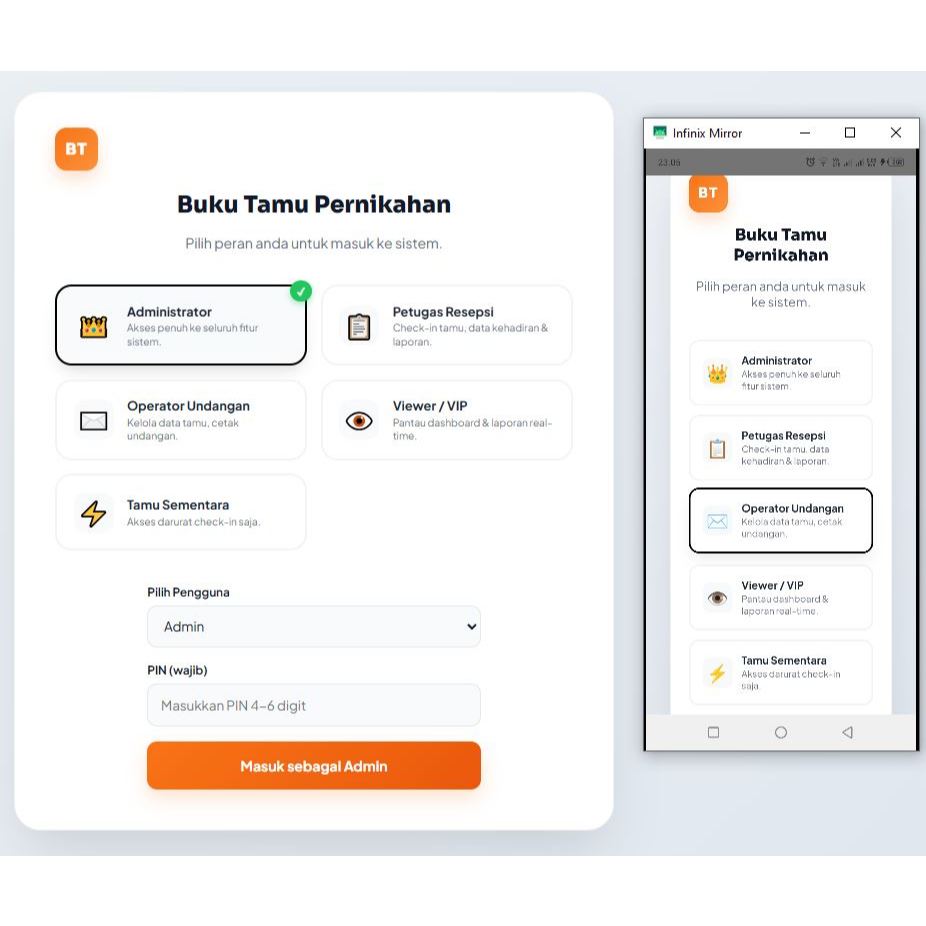 ID-Tech Buku Tamu Pernikahan Digital | RSVP, QR Code Check-in, Undangan Wedding