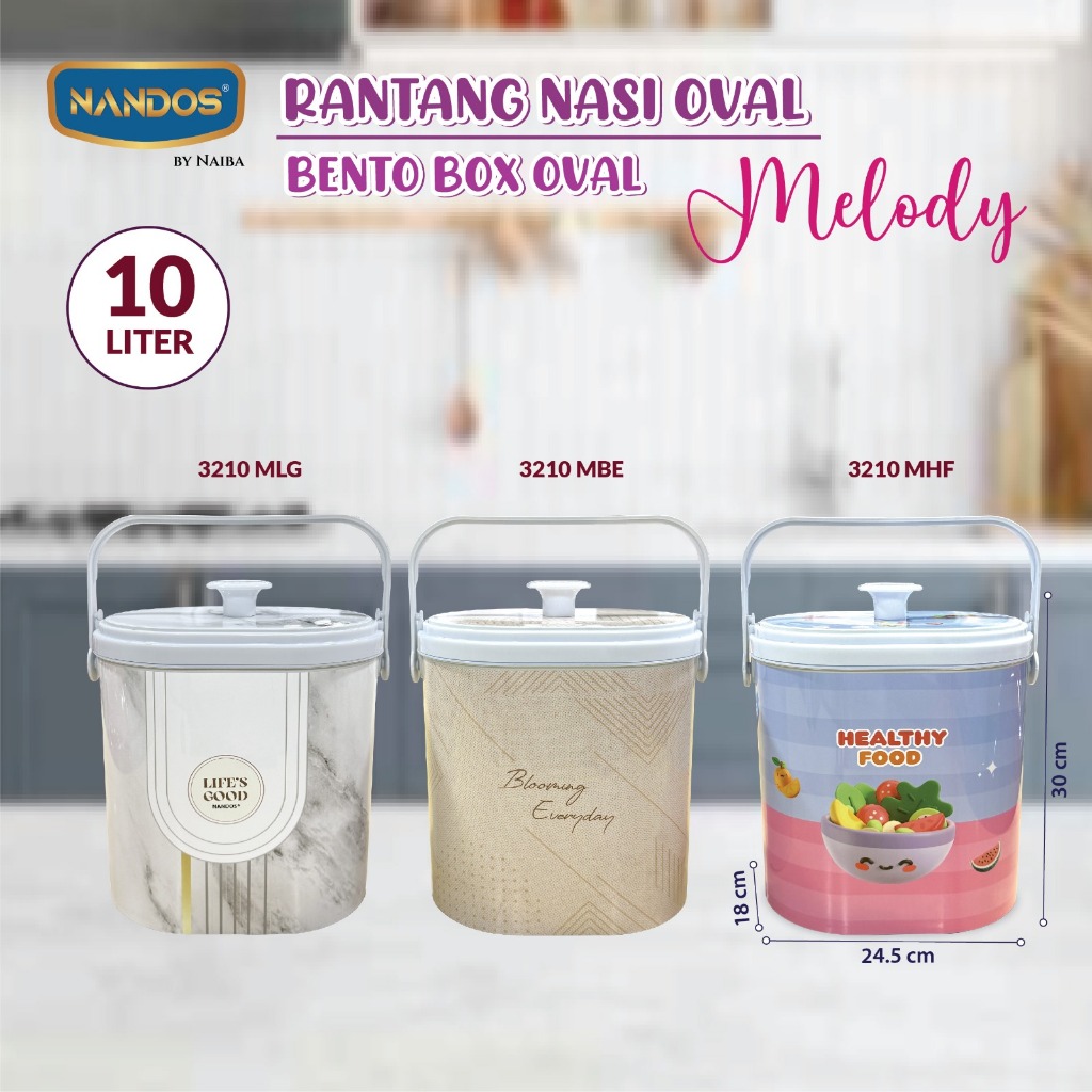 TERMOS NASI 2 IN 1 OVAL 10 LITER NAIBA / RICE BUCKET NAIBA OVAL 10 LITER / TERMOS SERBAGUNA NAIBA / 