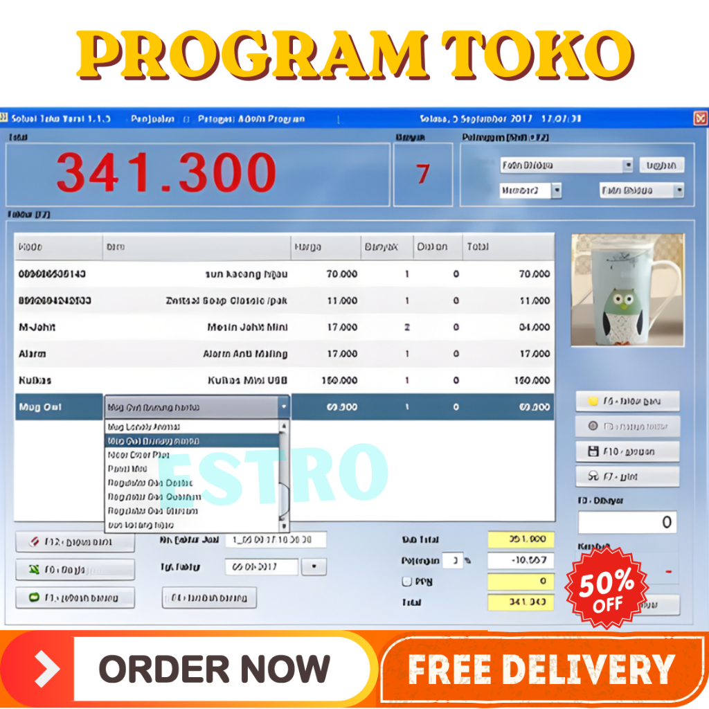 Aplikasi PROGRAM TOKO Kasir Point Of Sales 4 Program Toko - Aplikasi Canggih Untuk Kasir + Pembukuan