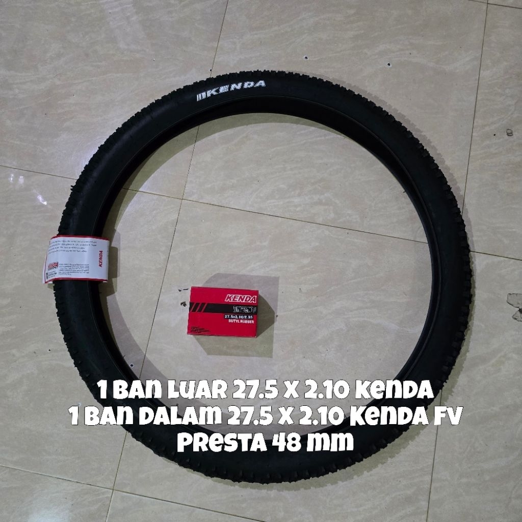 Ban Luar Dalam Kenda 27.5 x 2.10 Ban Luar 27.5 MTB Sepeda Gunung Ban Luar Sepeda ORIGINAL Ban Dalam 