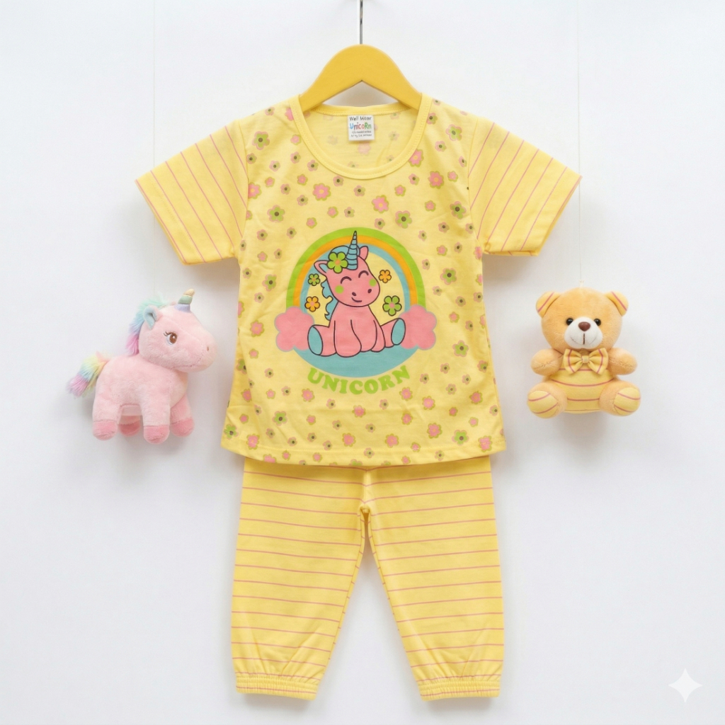 Syifana - Piyama Bayi / Setelan Baju Bayi Syifana UNICORN
