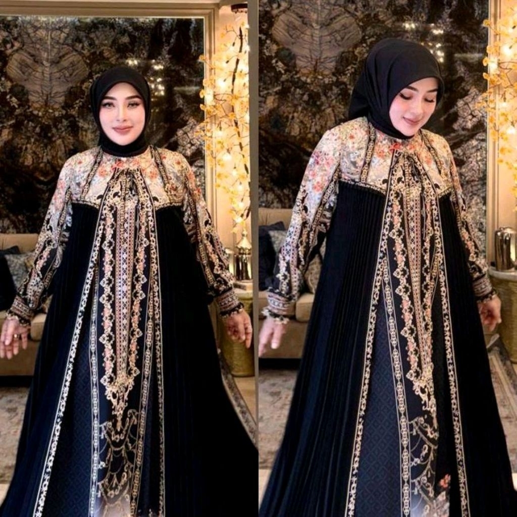 Gamis Plisket Ori Shellasaukia