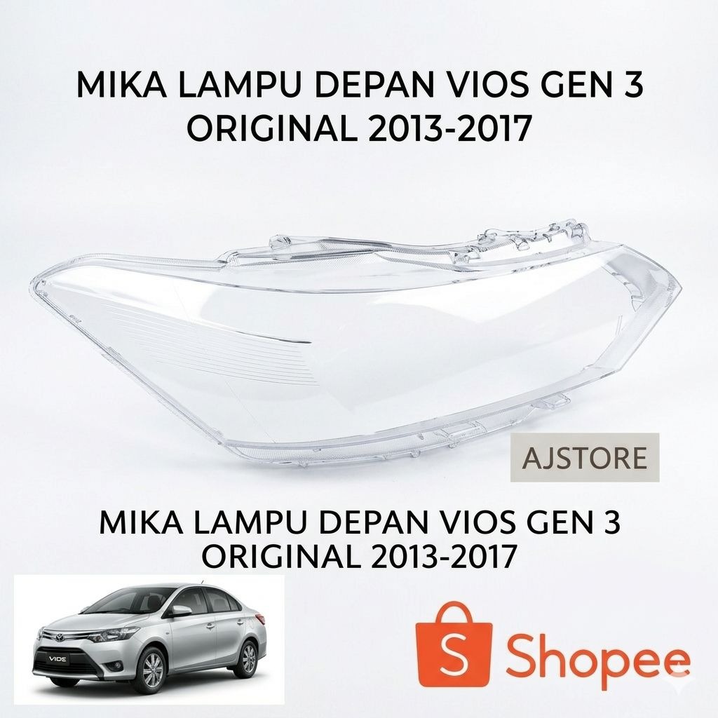 mika lampu depan Vios gen 3 original 2013-2017 kanan/kiri