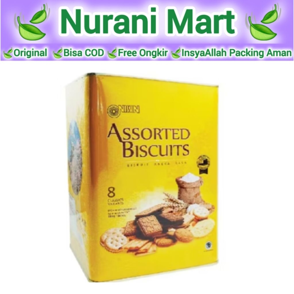 NISSIN Biskuit Kaleng Kuning 1000 Gram - Yellow Assorted Biscuits