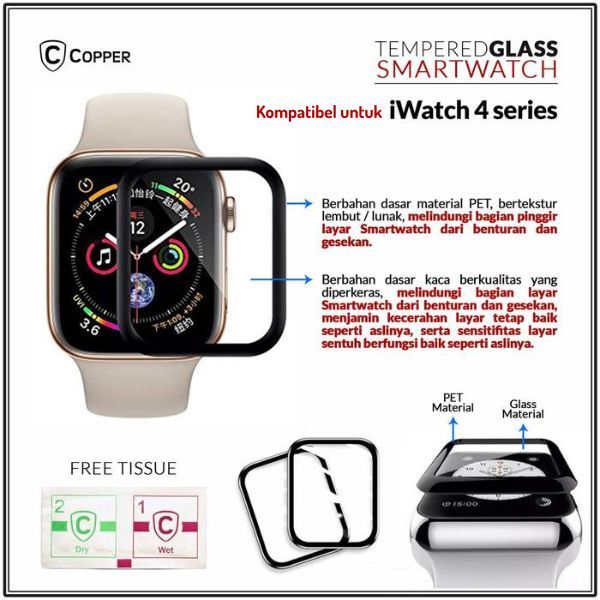 COPPER Anti Gores Polymer Nano PMMA - For 40mm 44mm Apple iWatch Series 4