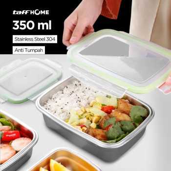 Tempat Makan Tupperware Lunch Box Stainless  Bento Bekal Anti Tumpah
