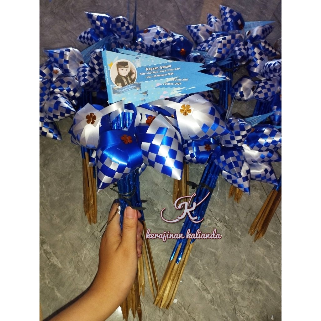 bendera aqiqah | kartu nama bayi Tasyakuran aqiqah | kembang telur aqiqah