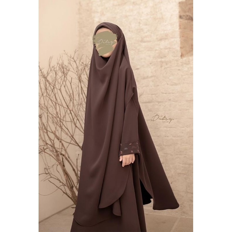 French Khimar Little Shaima Brunette size L by DitsyMoslem