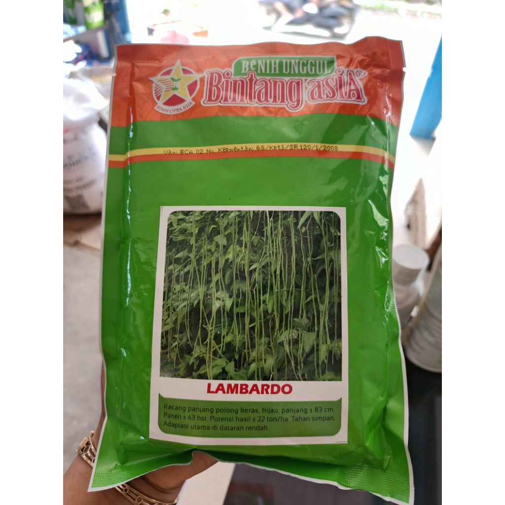 Benih LAMBARDO Kacang Panjang isi 500 gram Bintang Asia