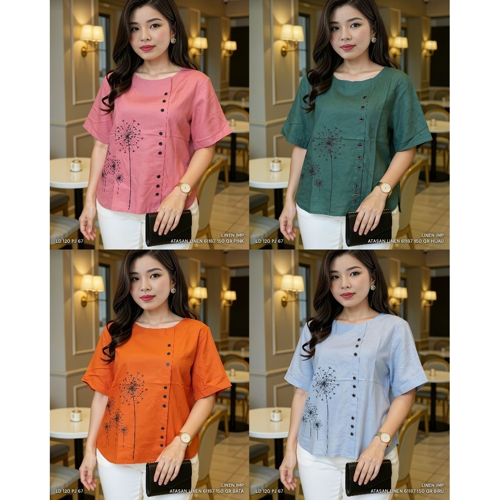 Blouse linen premium