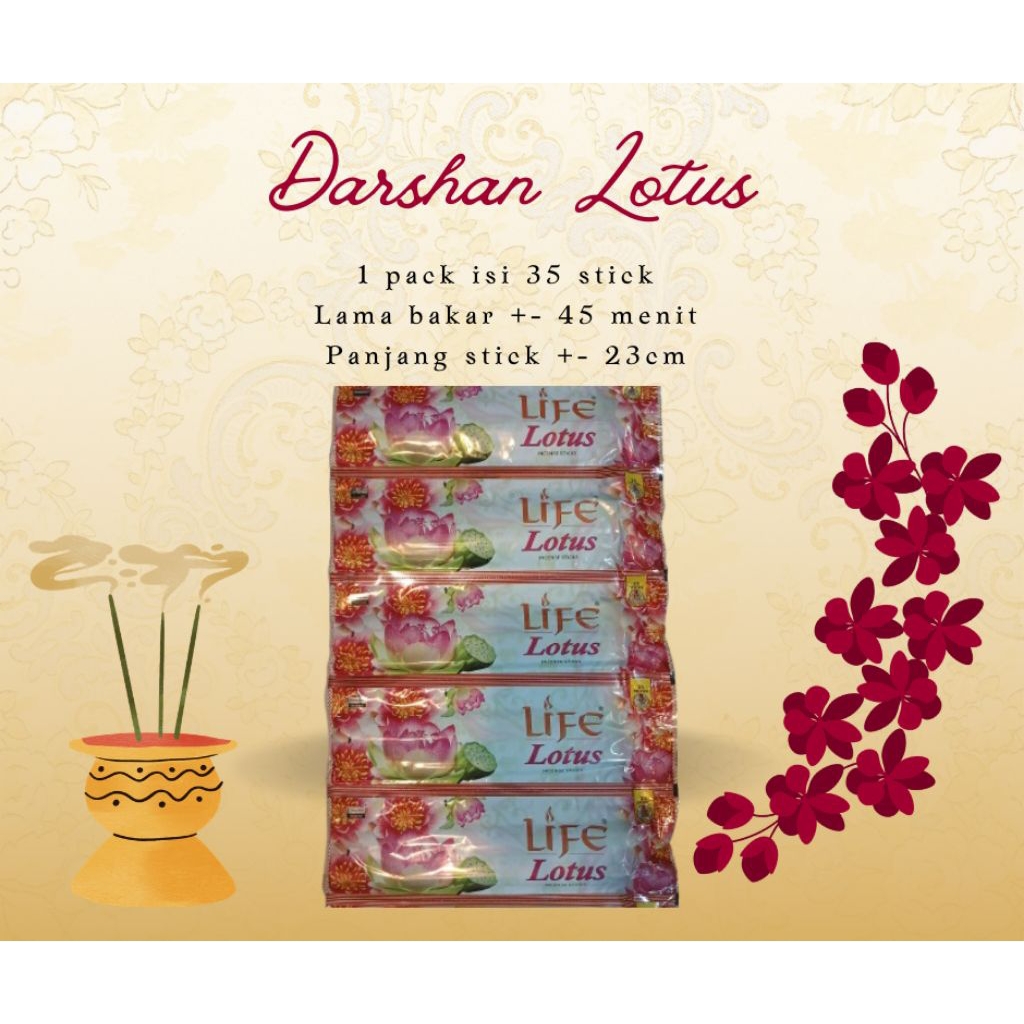 Hio Dupa Darshan Lotus 35 stick aroma terapi