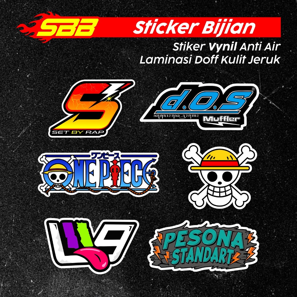 Stiker Motor W9 Set Onepiece Vynil Anti Air Bijian Sound Balap Blitar