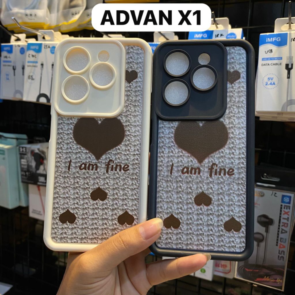 CASING SILIKON MOTIF I AM FINE PERSAMAAN ADVAN X1