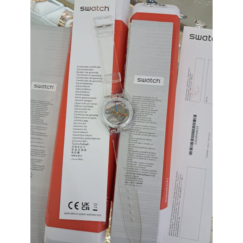 Swatch SO28K100-S06 Clear Jelly Original Swiss Made Jam Tangan Transparan Skeleton Garansi Resmi 34m