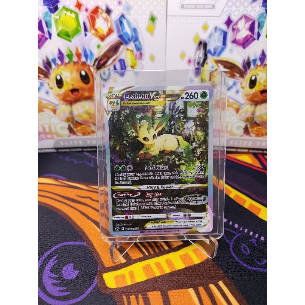 Leafeon VSTAR GG35/GG70 Full Art Crown Zenith - Kartu Pokemon English