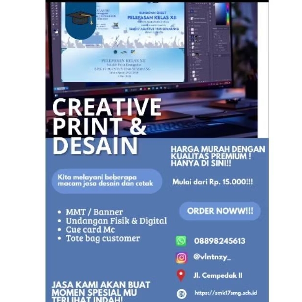 DESAIN UNDANGAN,MMT,CUE CARD ,TOTEBAG