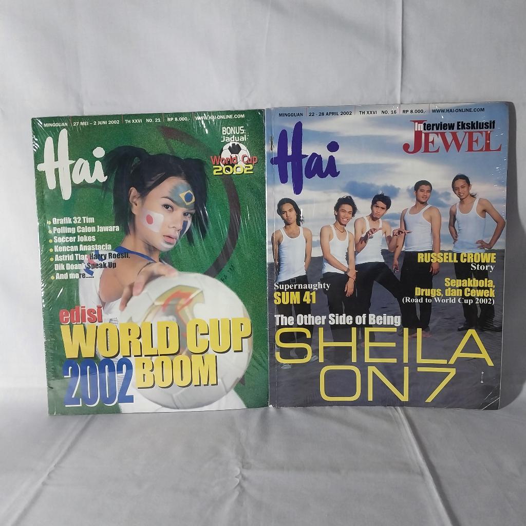Majalah Hai No. 16 & 21 Tahun 2002 - World Cup 2002 Boom dan Sheila on 7