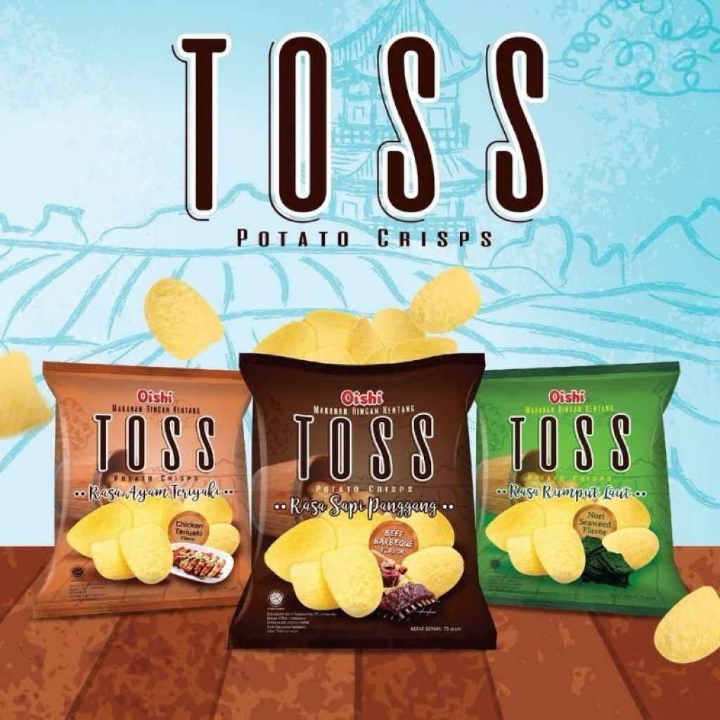 Oishi Toss Potato Crisps - 75gr