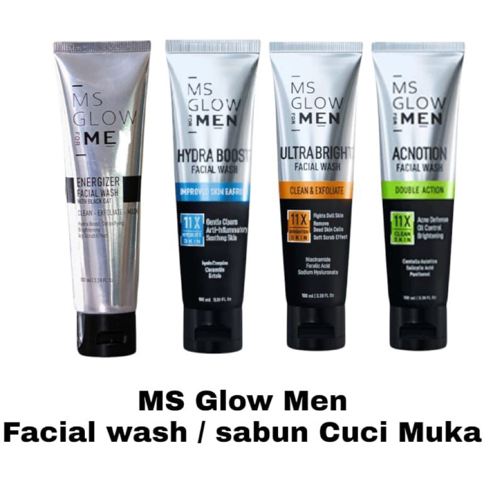 MS Glow Men Facialwash Men / Sabun Cuci muka Pria