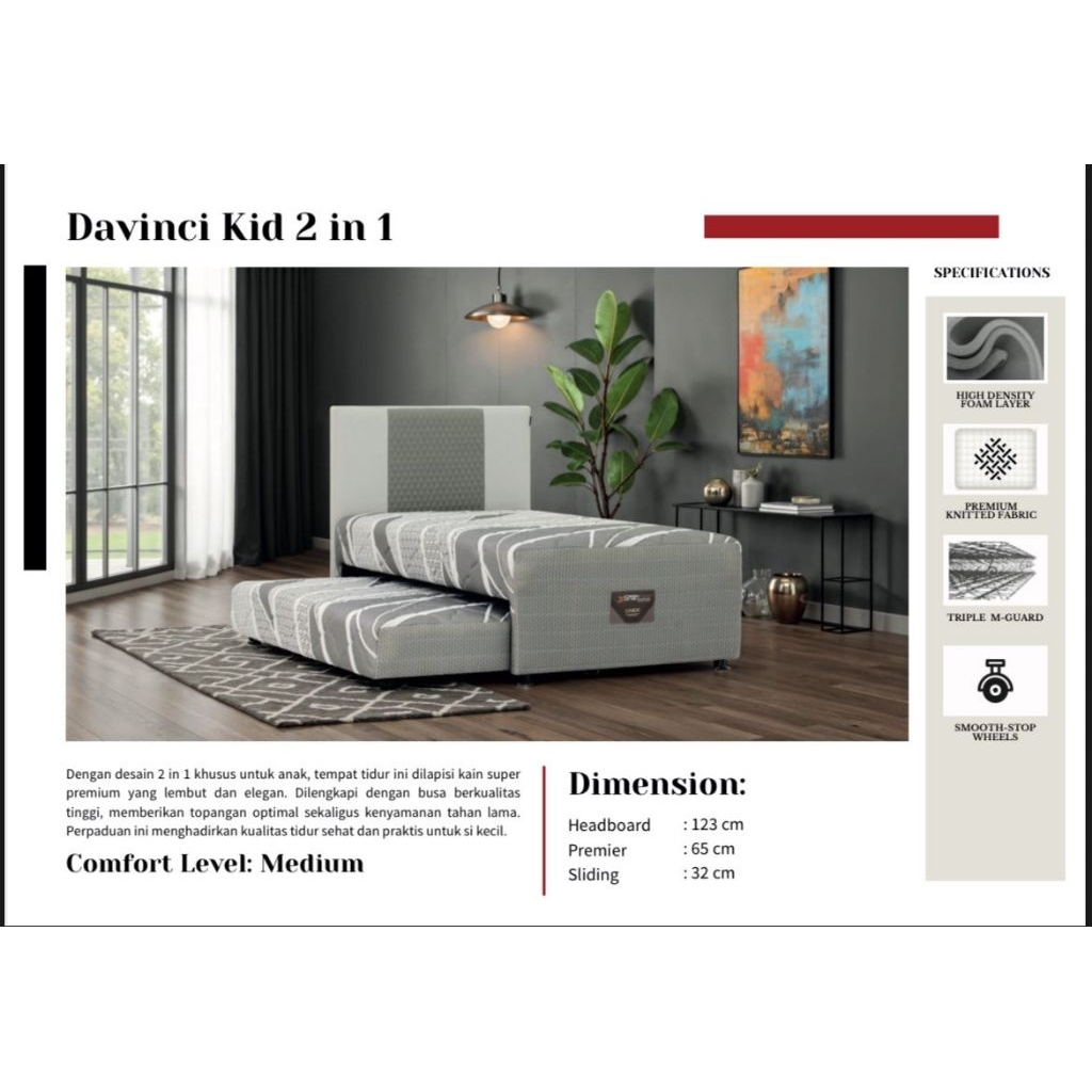 Smartland by Modis Springbed Davinci Kid 2in1