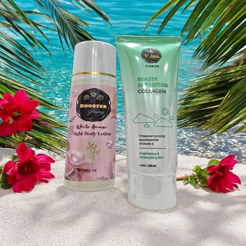hb body lotion pemutih badan white Boster+day hb whitening super hb dosting