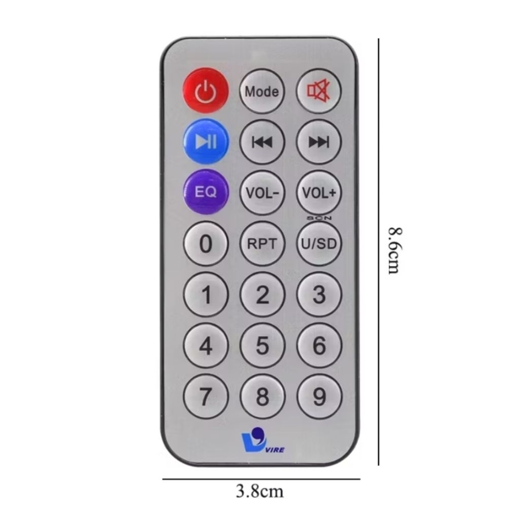 Remot MP3 Player Remote Kit Mp3 Vire  Bonus Baterai
