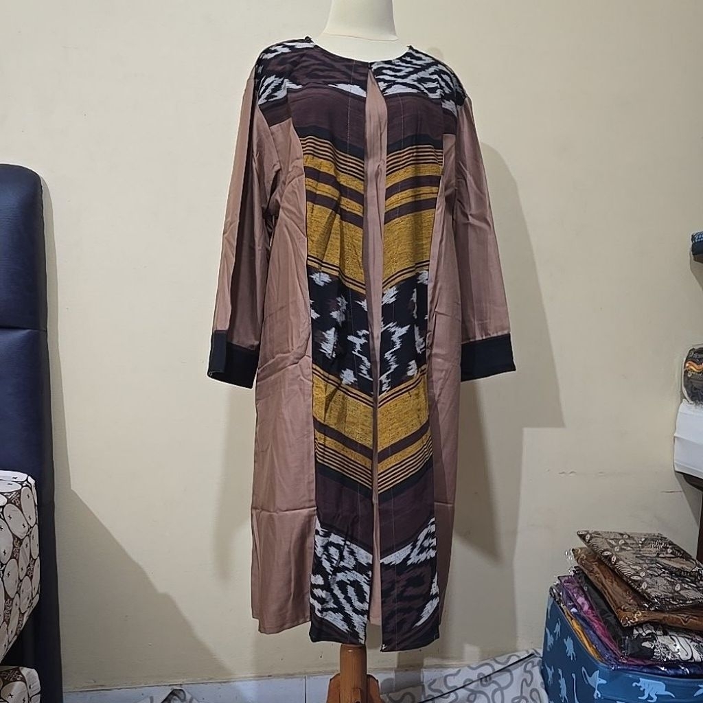 tunik/Dress Tenun Lurik kombinasi