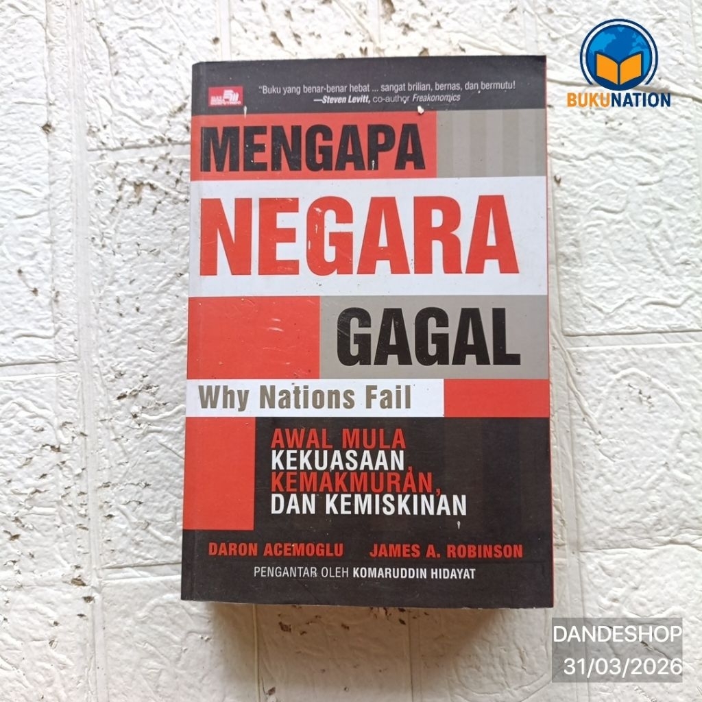 Mengapa Negara Gagal oleh Daron Acemoglu, James A. Robinson - Buku ORIGINAL Bekas Preloved