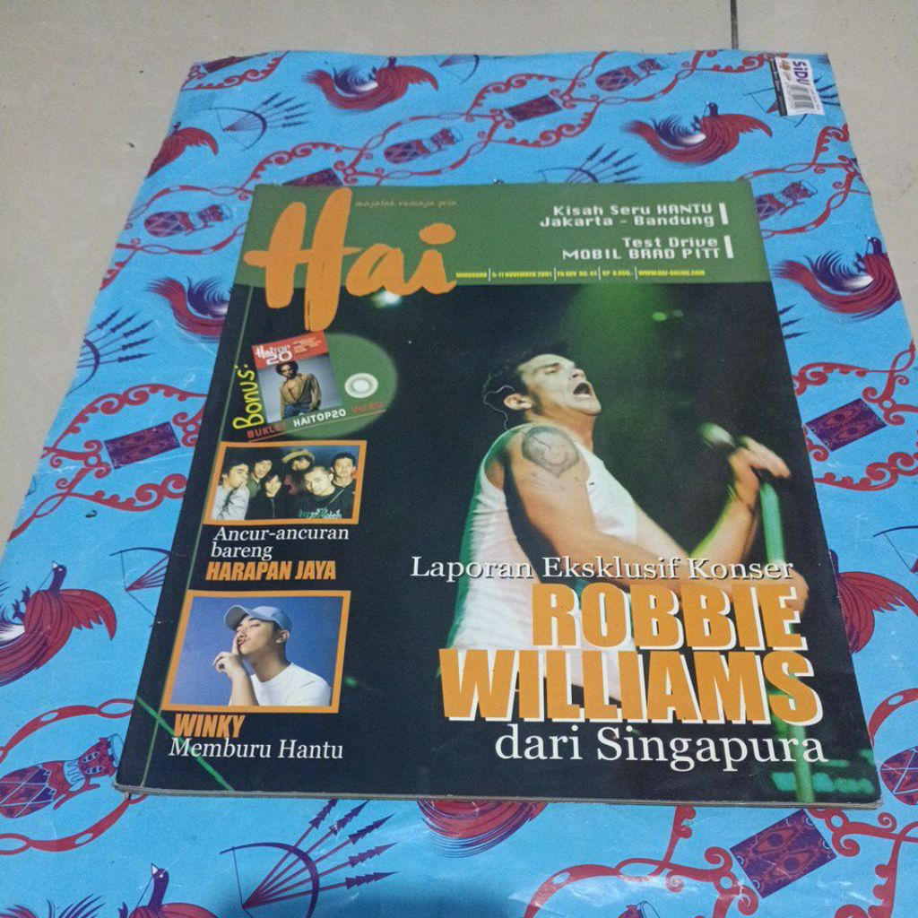 Majalah Hai 2001 - Robbie Williams dari Singapura