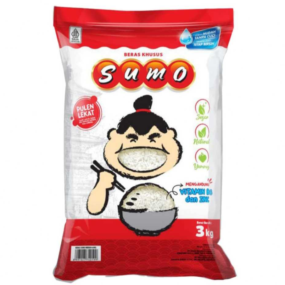 BERAS SUMO PULEN FORTIFIKASI MERAH PREMIUM 5 KG 10 KG 5KG 10KG 3KG PULEN LEKAT SUSHI  NASI GORENG QU