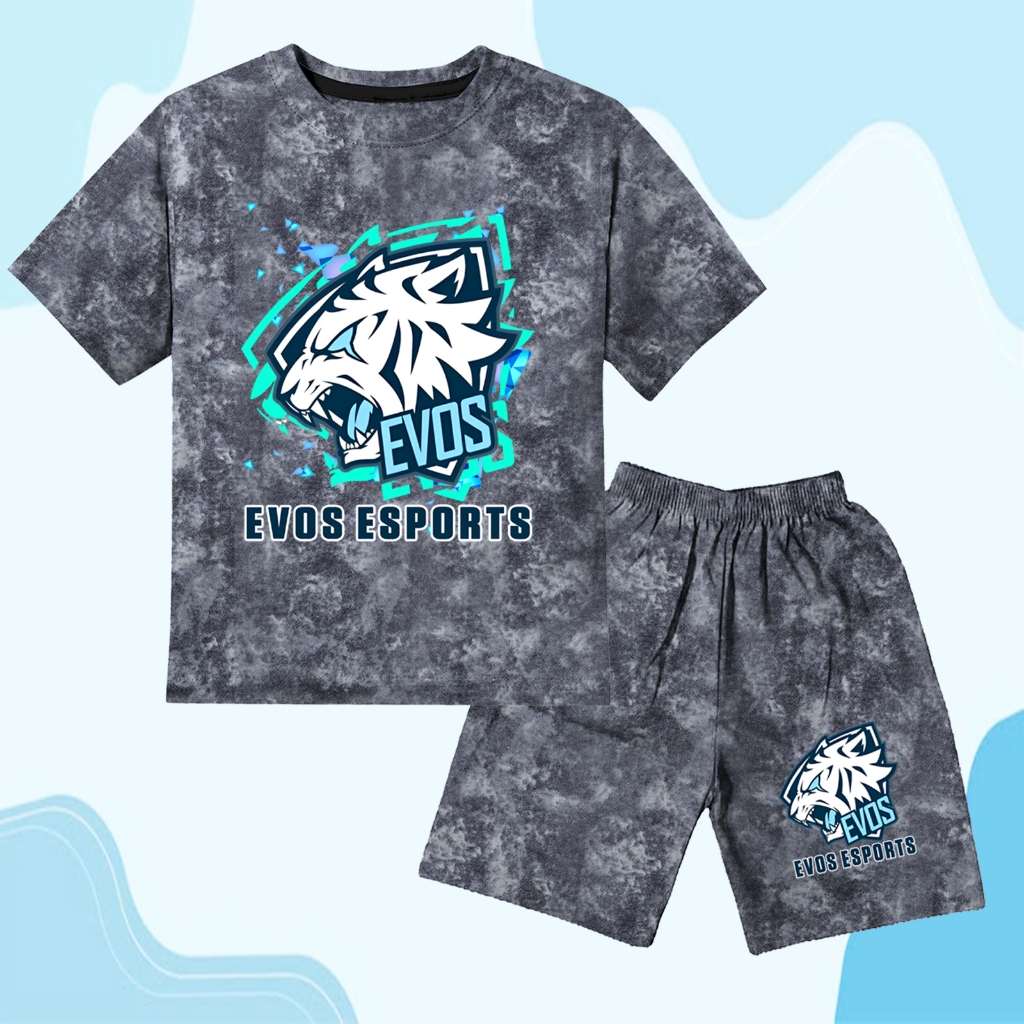 Semar Kids - Setelan Denim Jeans Anak Laki Laki Perempuan Baju kaos Distro 1-10 tahun evos 2