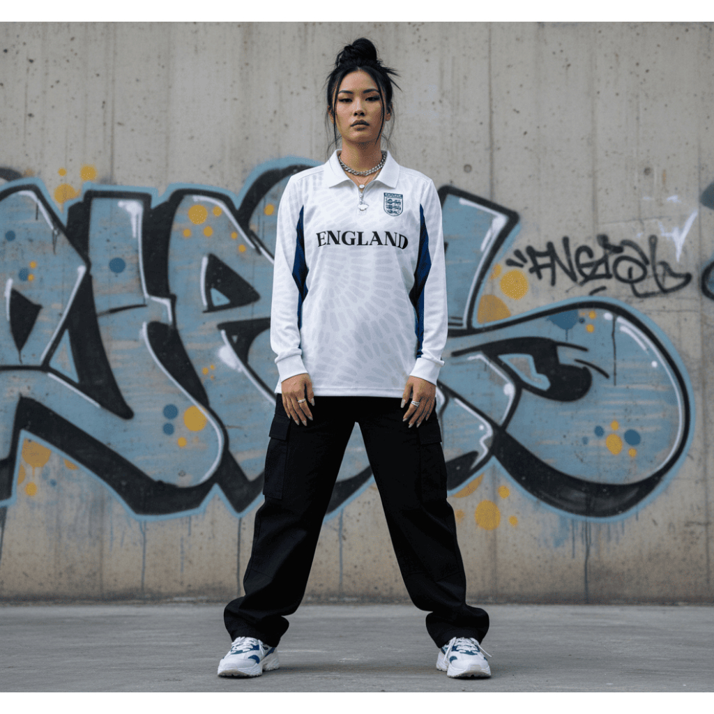 JERSEY LONGSLEEVE RETRO INGGRIS RESLETING - JERSEY VINTAGE CASUAL