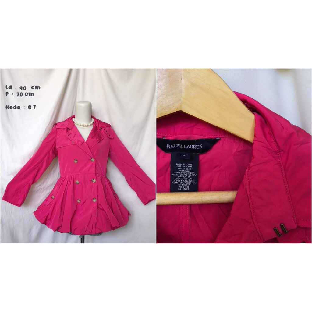 Ralph Lauren - Coat Wanita Cutting Balon Polo Ralph Lauren Fulltag Like New
