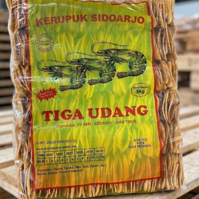 KERUPUK UDANG - KERUPUK MENTE PREMIUM MENTAH SIDOARJO 250GR