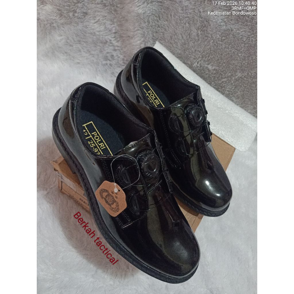 Sepatu PDH Jatah Polri Tali Putar