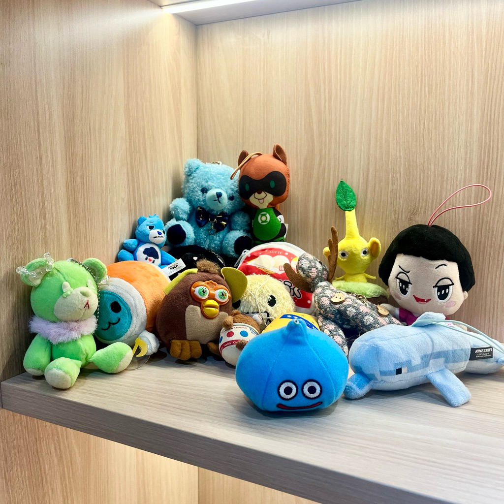 Ganci Keychain plush ; banpresto, yell birthday, mascot, minecraft, pikmin, furby, mcd happy meal, t