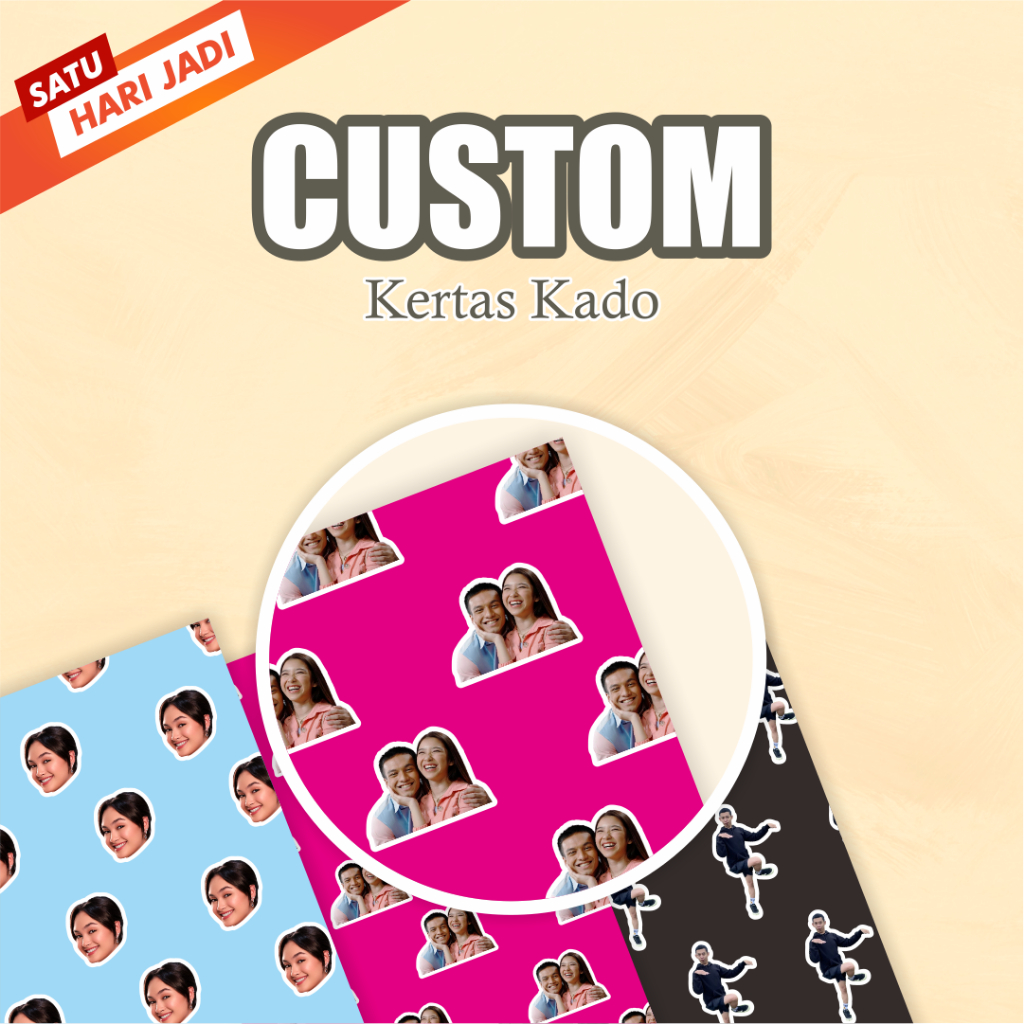 Kertas Kado Custom Foto | Wrapping Paper