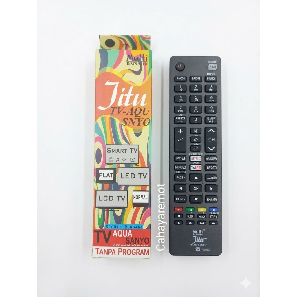 REMOT TV AQUA/SANYO SMART TV LED LCD MULTI/UNIVERSAL JITU